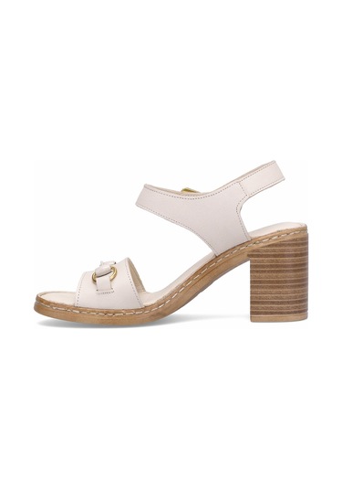 Mammamia D25ys-2420 Kadın Hakiki Deri Topuklu Sandalet Kemik Kemik
