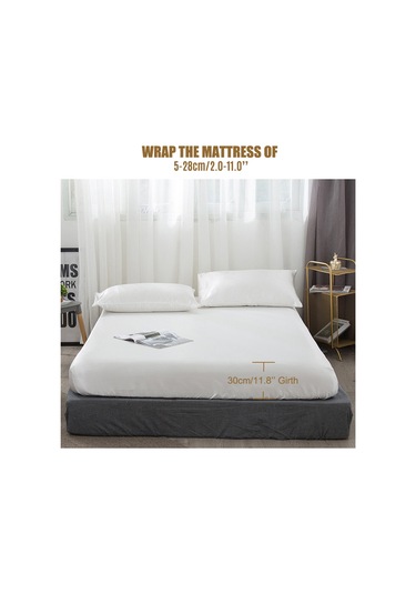 Ximistore9 Yatak Koruyucu Yumuşak Kumaş Esnek Kenarlı Çarşaf İkizden Kral Boyuna Diğer