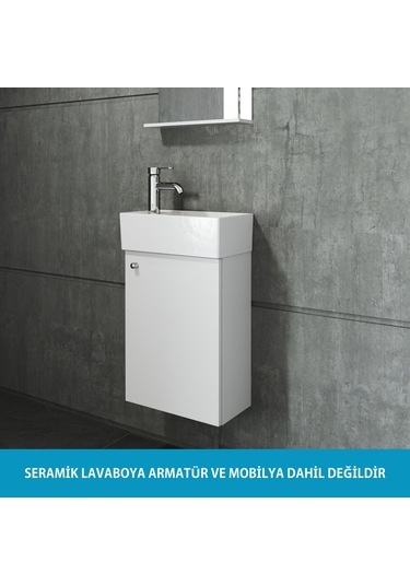 Aqua Bagno Plan Lavabo Beyaz 41x 23 CM