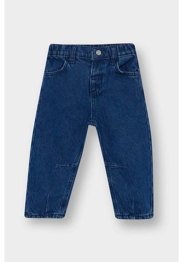 Defacto Erkek Bebek Beli Lastikli Jean Pantolon F3794a525aunm28 Mavi