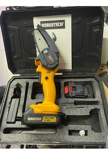 Robustech CS-100 20V 2.0Ah Akülü Zincirli Ağaç Kesme