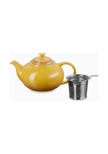 Le Creuset Paslanmaz Çelik Süzgeçli Seramik Çaydanlık, 1.3l Sarı