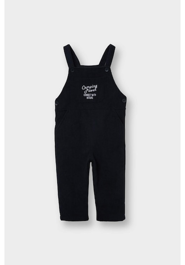 Defacto Erkek Bebek 2li Takım Basic Düz Sweatshirt Fitilli Kadife Salopet G0084a525wnnv241 Lacivert