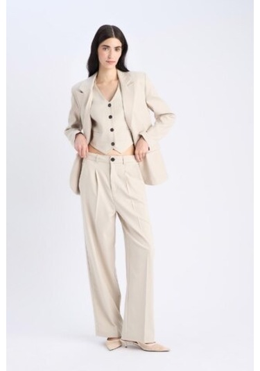 DeFacto Wide Leg Pensli Klasik Palazzo Pantolon Geniş Bol Paça Basic Düz Uzun Boy Yüksek Bel Cepli C2020AX25SPBG757