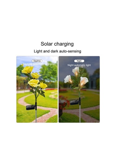 Tongxida Güneş Simülasyonu Gül Çiçek Işıkları Renkli Bahçe Çim Işıkları Rastgele Renk Teslimatı Diğer Diğer