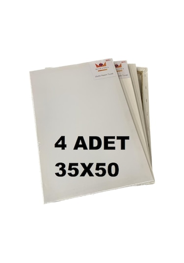 Moranka 4'lü 35*50 Tuval Çift Astarlı Arkadan Zımbalı Tuval