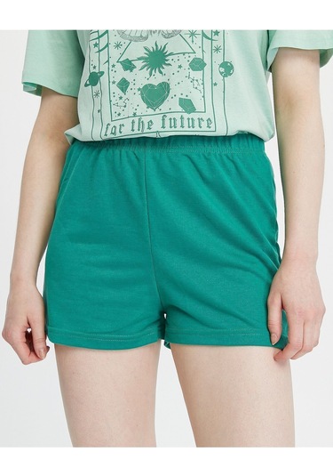 Bella Dossi Pamuklu Kısa Kollu Baskılı Kadın Şortlu Yazlık Pijama Takımı Mint Mint Yeşili