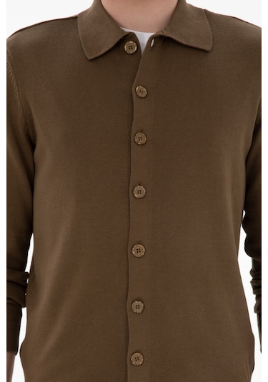 U.s. Polo Assn. Erkek Haki Hırka Triko 50298272-vr027 Haki