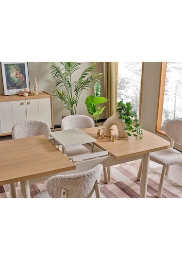 Santo Yemek Odası Takımı Krem