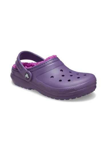 Crocs Classic Lined Clog T Çocuk Terlik - Gece Moru Mor