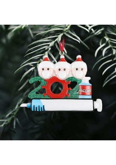 Lijinxu Reçine Noel Kolye Hatıra Hediyeleri Noel 3 Kafa Için