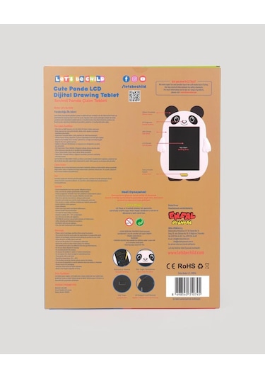 Sevimli Panda Dijital Çizim Tableti 8,5 İnç