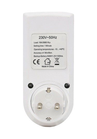 Leezsing Büyük Ekranlı Zamanlayıcılı Priz - Mutfak Ve Ev Kullanımı İçin Elektronik Zamanlayıcı, Eu/uk/us Uyumlu