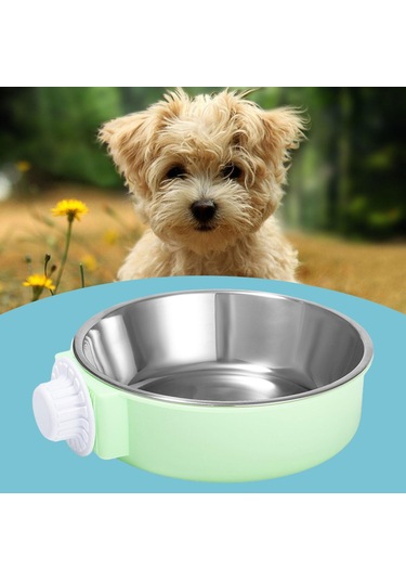 Suntek Sandık Köpek Kase Asılı Su Besleyici Tavşan Yeşil