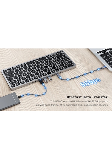 Unitek 9 Giriş Usb-c Hub Klavye D1092a Ckckunı0001