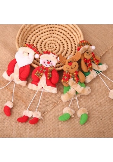 Lijinxu Noel Asılı Duvar Süsleri Bez Bebek Kolye Parti