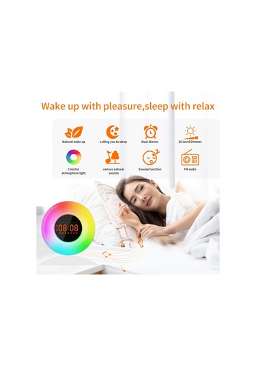 Cbtx Gün Doğumu Gün Batımı Zaman Göstergesi İle Uyandırma Işığı Çalar Saat Fm İle Gece Işığı - Ab Tak