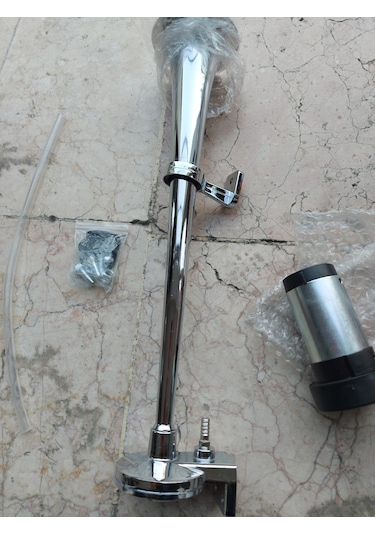Kompresörlü marine gemi kornası krom 12v havalı korna