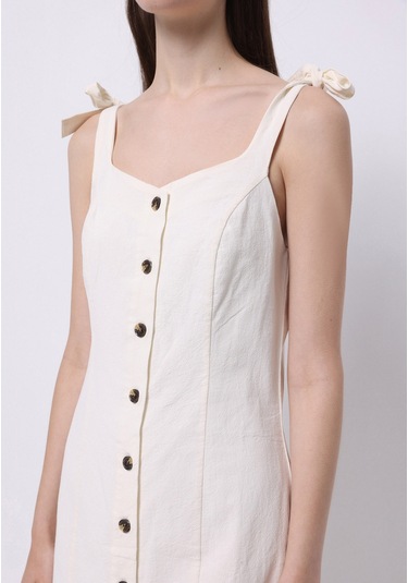 Colins Slim Fit Kadın Beyaz Elbise Cl1073065 Q1.v1 Ofw Beyaz