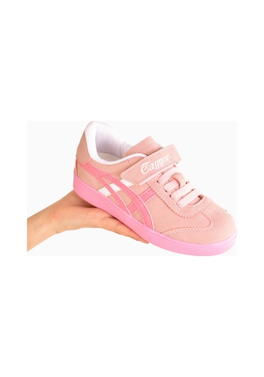 Etayger Çoçuk Kalın Taban Unisex Spor Ayakkabı Kaymaz Taban Sneakers Pembe