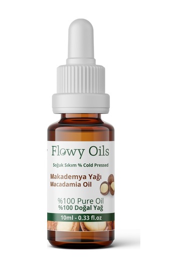 Flowy Oils Makademya Yağı %100 Doğal Bitkisel Sabit Yağ 10 ML