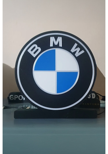 Bmw Logolu Led Gece Lambası Çok Renkli