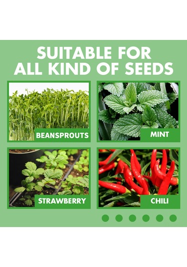 Xiyyadms Büyük Boy Siyah Plastik Islaklık Sağlayan Sebze Fidan Yetiştirme Kasası - 5 Adet Seti