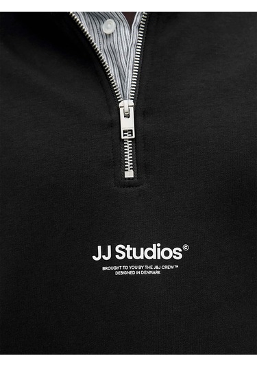 Jack & Jones Soho Erkek Siyah Sweatshirt 12278793-b Siyah