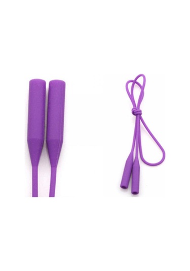 Silikon Gözlük Askısı Zinciri Kaymaz Kordon Tutucu Boyun Gözlük Dize İpi Mor