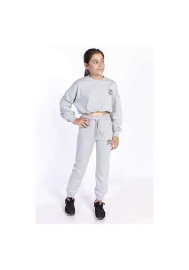 Toontoy Kız Çocuk Nakışlı Eşofman Takımı Yeşil