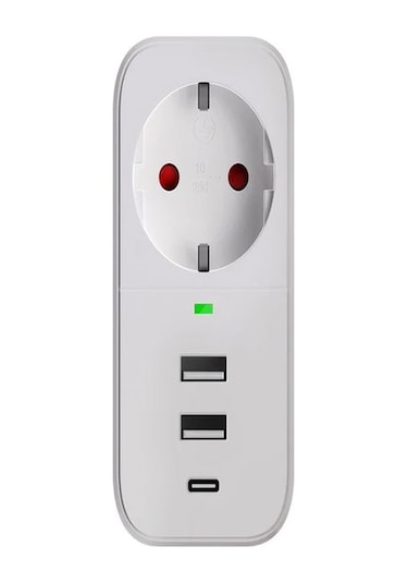 Ftr017 3in1 Termal Akım Korumalı 2usb-a 1soket 3680w 1 Pd Type