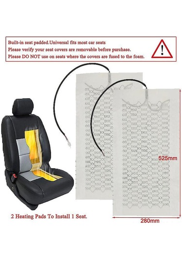 Suofeng 12v Karbon Fiber Otomobil Koltuk Isıtıcı Seti - Çift Sıcaklık Ayarlı Universal Isıtma Yastığı