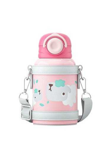 Çocuk Termos Bardağı 316 Pipetli Su Bardağı 2zblo2 Açık Pembe