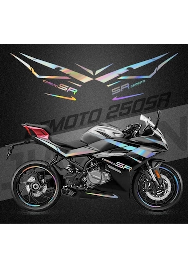 Cf Moto 250 Sr Hologram Sticker Kaplama Folyo1