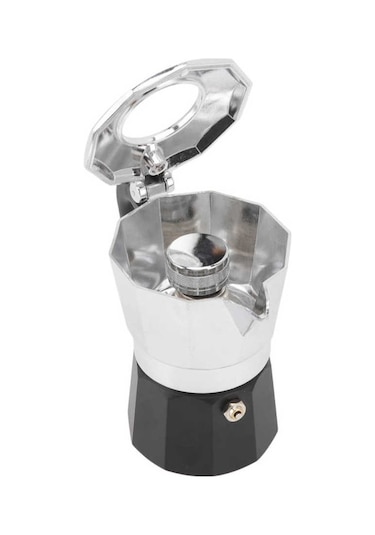 On Off Kamp Kahve Potu Moka Pot 150 Ml 2 Cup Gümüş Siyah