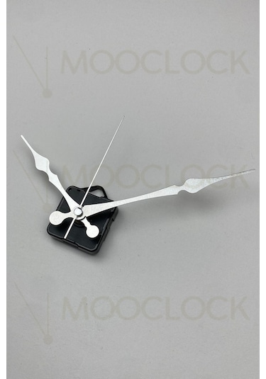 Saat Mekanizması, Akar Sessiz Duvar Saati Mekanizması, 14 Mm Şaft Askılı Gümüş