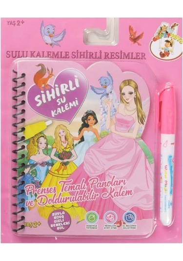 Sihirli Su Kalemli Boyama Kitabı / Prenses Temalı