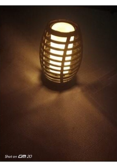 Güneş Enerjili Alev Figürlü Bahçe Lambası