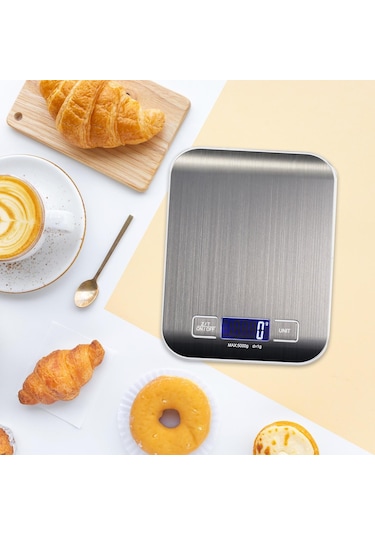 Suntek Mutfak Terazisi Kaymaz Kahve Çekirdekleri Pil-5kg