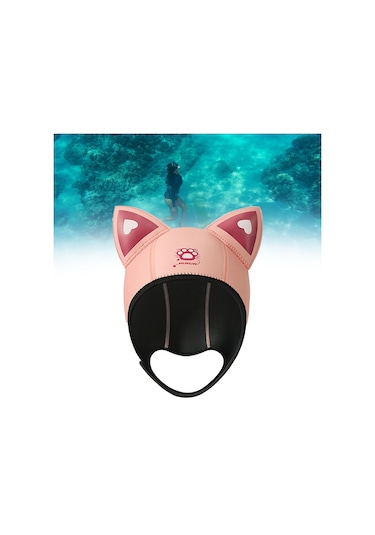 Suntek Dalış Başlığı Başlık Neopren Wetsuit Kapağı Pembe