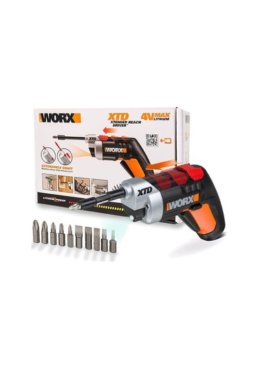 Worx Wx252 4volt/1.5ah. Li-ion Şarjlı Tornavida + 10 Adet Bits Uç Fr Wx252