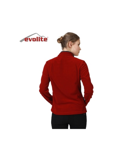 Evolite Fuga Kadın Mikro Polar Sweater - Bordo Çok Renkli