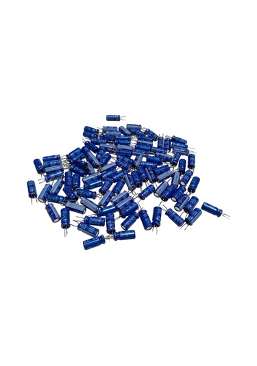 100 Adet 10uf 50v Elektrolitik Kondansatör 5x11mm - Kısa Bacaklı