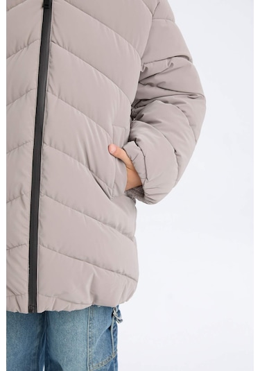DeFacto Kız Çocuk Su İtici Kapüşonlu Parka C8520A824AUGR304 Gri DeFacto Kız Çocuk Su İtici Kapüşonlu Parka C8520A824AUGR304 Gri