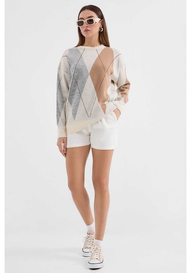 Gabria Baklava Desen Kazak Gri