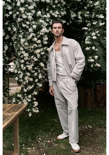 Sergio Düğmeli Gri Erkek Pantolon gri