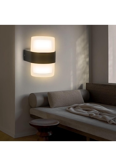 Led Duvar Işıkları 10w Sundurma Aplik Lambaları 110/220v Led Armatür İç Lamba Merdiven Yatak Odası Açık Bahçe Led Aydınlatma Circular Aluminum Acry Siyah