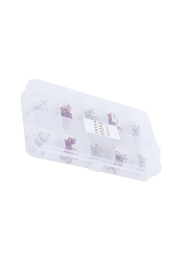 Kangvka Yüksek Karbon Çelik 130 Adet Üçlü İğne Seti - Ters Tırnaklı, Dayanıklı Ve Uçuk - Balık Kaçırmama Tasarımı Beyaz/kırmızı