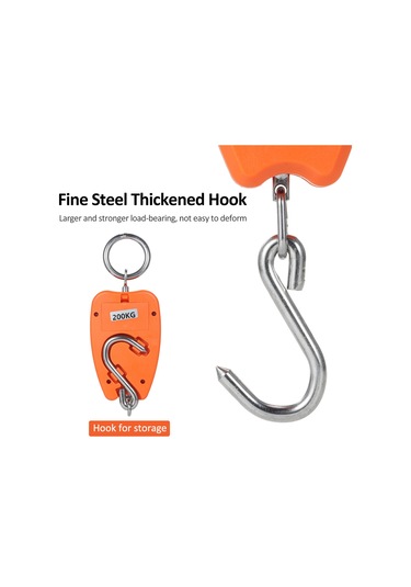 Konesam 200kg Hassas Dijital Asansör Terazisi - Çiftlik, Av, Balıkçılık Ve Valizler İçin Portatif Kanca Ölçer