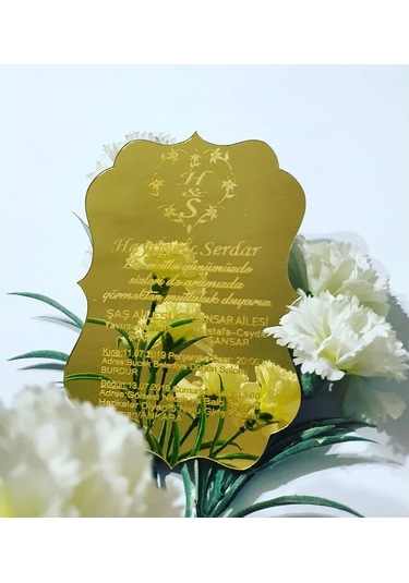 Hdrlazerdizayn Aynalı Pleksi Davetiye